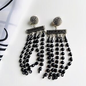 Vintage West Germany funky dangle clip earrings